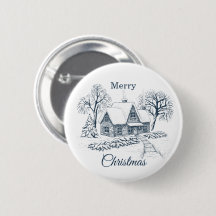 Bouton de Noël personnalisé – Épingle saisonnière
