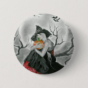 Macaron Rond 5 Cm bouton de nuit de Halloween