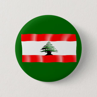 Macaron Rond 5 Cm Bouton de ondulation de drapeau du Liban