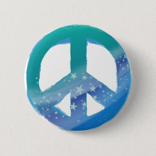 Macaron Rond 5 Cm Bouton de paix