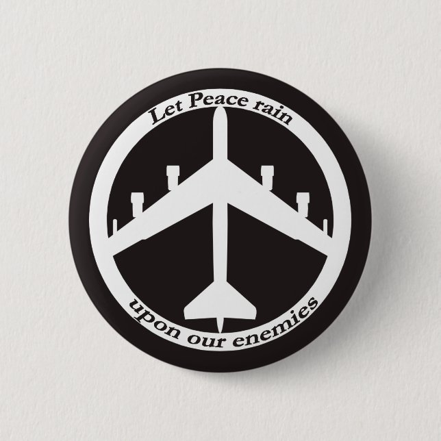 Macaron Rond 5 Cm Bouton de paix (Devant)