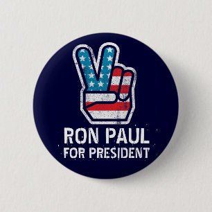 Macaron Rond 5 Cm Bouton de paix de Ron Paul