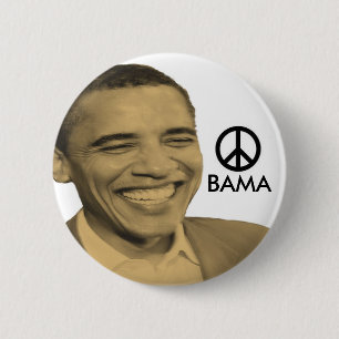Macaron Rond 5 Cm Bouton de paix d'Obama