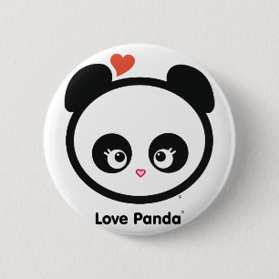 Macaron Rond 5 Cm Bouton de Panda® d'amour