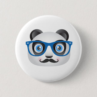 Macaron Rond 5 Cm Bouton de panda de hippie