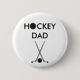 Macaron Rond 5 Cm bouton de papa d'hockey