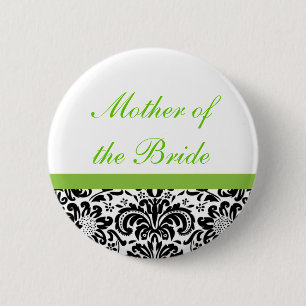 Macaron Rond 5 Cm Bouton de partie de mariage damassé