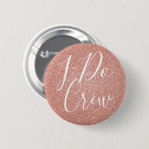 Macaron Rond 5 Cm Bouton de partie de Parties scintillant rose de l'