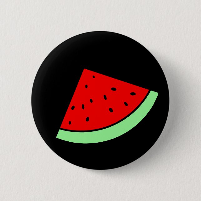 Macaron Rond 5 Cm Bouton de pastèque (FONCÉ) (Devant)