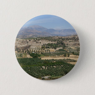 Macaron Rond 5 Cm Bouton de paysage de Crète
