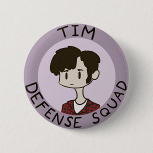 Macaron Rond 5 Cm Bouton de peloton de la défense de Tim