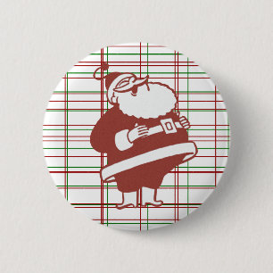 Macaron Rond 5 Cm Bouton de Père Noël