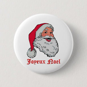 Macaron Rond 5 Cm Bouton de Père Noël Joyeux Noel
