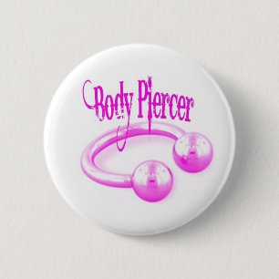 Macaron Rond 5 Cm Bouton de perforateur de corps dans le rose