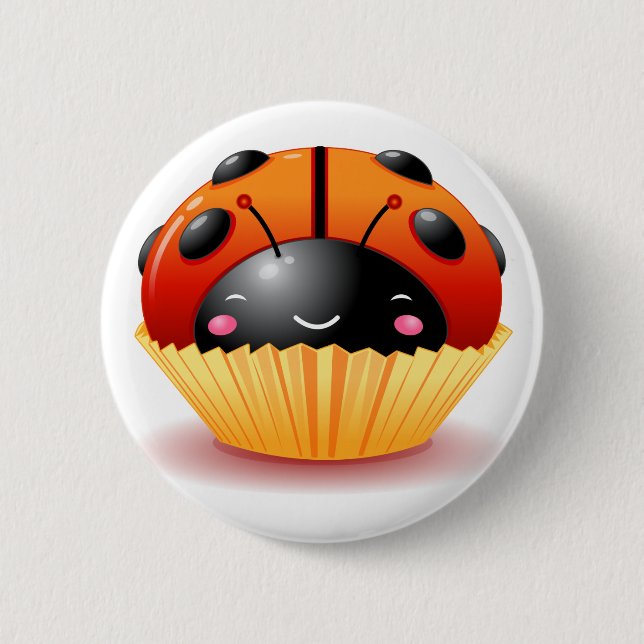 Macaron Rond 5 Cm Bouton de petit gâteau de coccinelle (Devant)