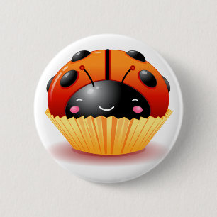 Macaron Rond 5 Cm Bouton de petit gâteau de coccinelle