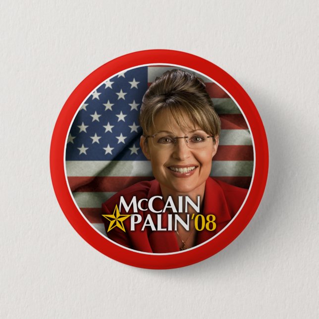 Macaron Rond 5 Cm Bouton de photo de Sarah Palin (Devant)