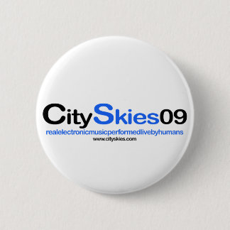 Macaron Rond 5 Cm Bouton de Pin de logo des cieux 09 de ville
