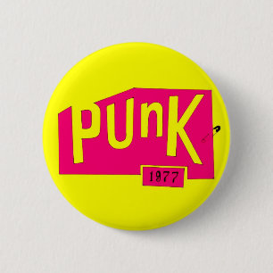 Macaron Rond 5 Cm Bouton de Pinback du "punk 1977"