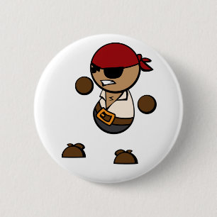 Macaron Rond 5 Cm Bouton de pirate