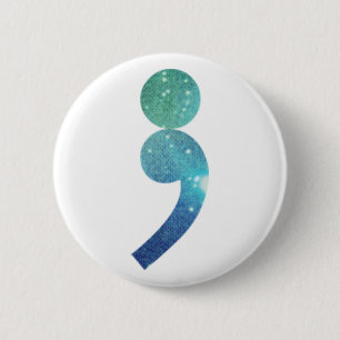 Macaron Rond 5 Cm Bouton de point-virgule