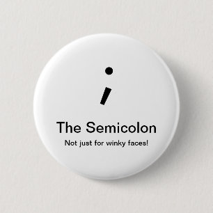 Macaron Rond 5 Cm Bouton de point-virgule