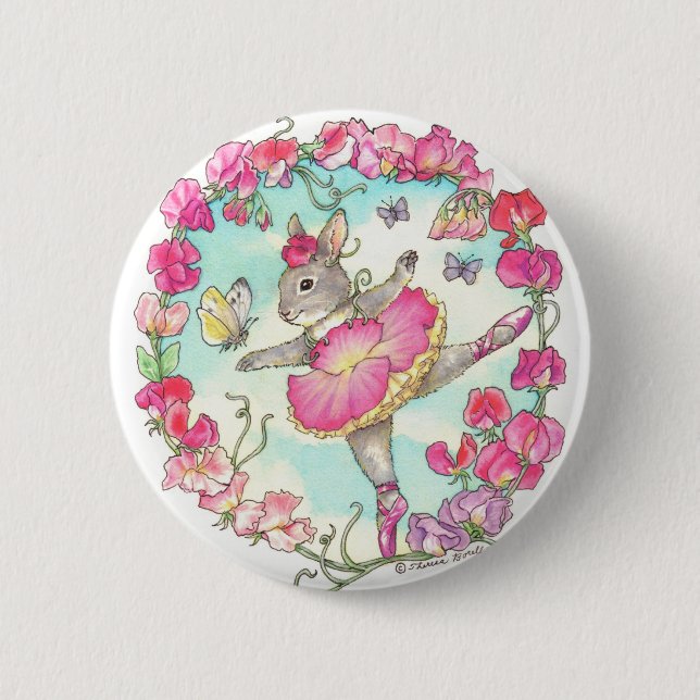 Macaron Rond 5 Cm Bouton de pois doux (Devant)