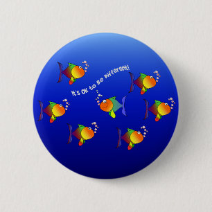 Macaron Rond 5 Cm Bouton de poisson différent