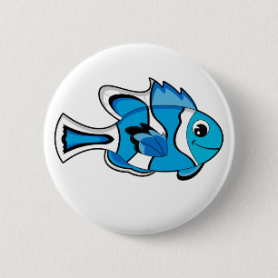 Macaron Rond 5 Cm Bouton de poisson tropical mignon