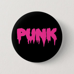 Macaron Rond 5 Cm Bouton de police "Punk"