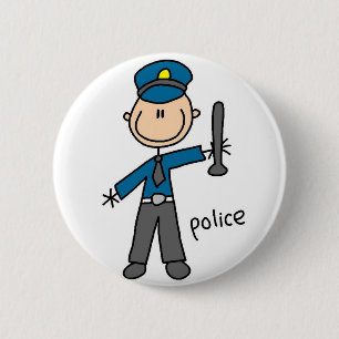 Macaron Rond 5 Cm Bouton de policier