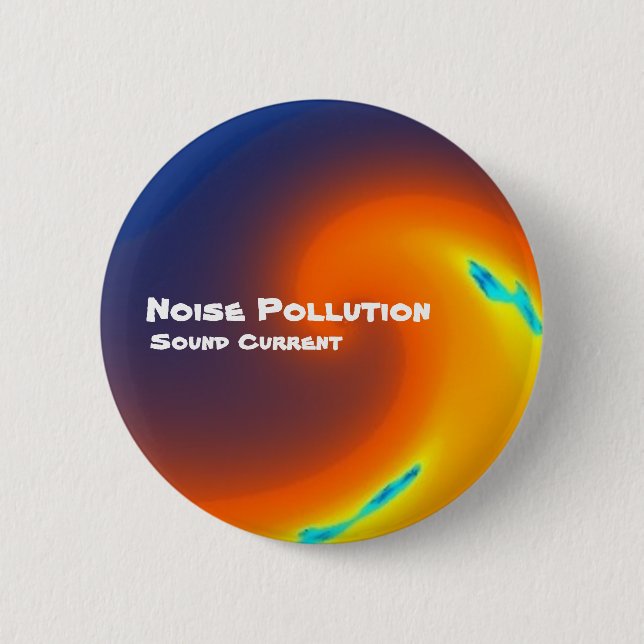 Macaron Rond 5 Cm Bouton de pollution acoustique (Devant)
