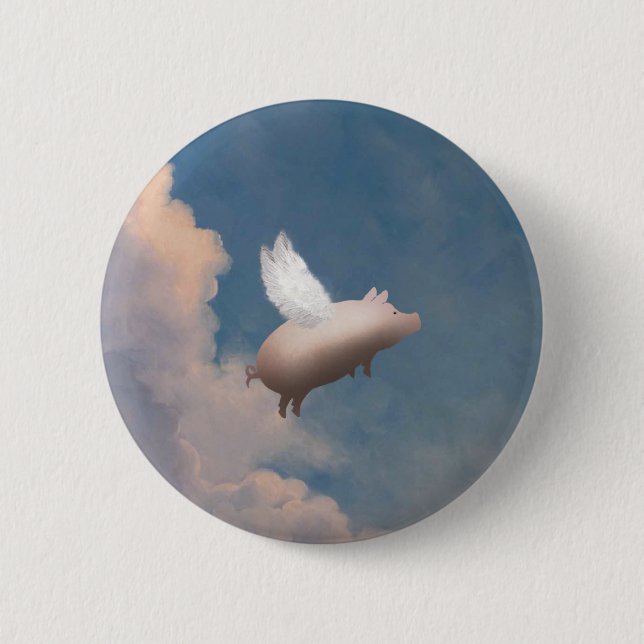 MACARON ROND 5 CM BOUTON DE PORC DE VOL (Devant)