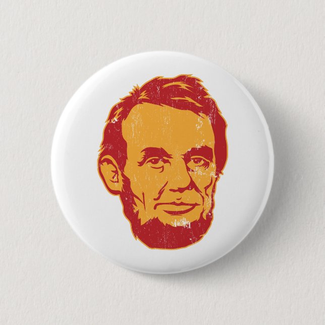 Macaron Rond 5 Cm Bouton de portrait d'Abraham Lincoln (Devant)