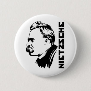 Macaron Rond 5 Cm Bouton de portrait de Frederich Nietzsche