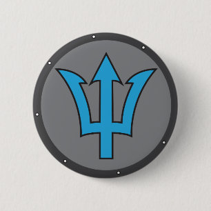 Macaron Rond 5 Cm Bouton de Poseidon
