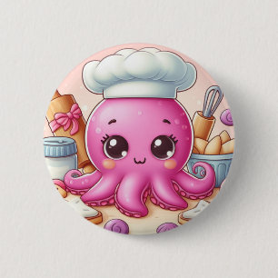 Macaron Rond 5 Cm Bouton de poulpe de cuisson mignon
