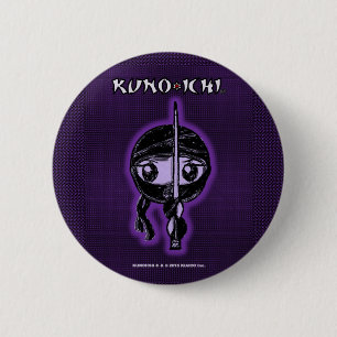 Macaron Rond 5 Cm Bouton de pourpre de KUNOICHI