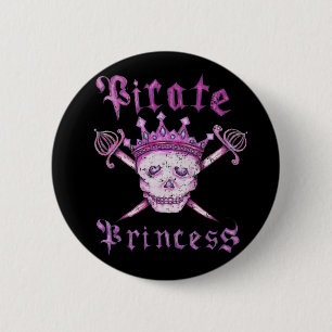 Macaron Rond 5 Cm Bouton de princesse de pirate