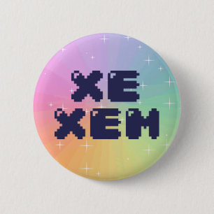 Macaron Rond 5 Cm Bouton de pronom de Xe Xem