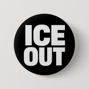 Macaron Rond 5 Cm bouton de protestation "ICE OUT"