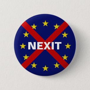 Macaron Rond 5 Cm Bouton de protestation NEXIT EU