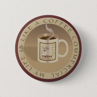 Macaron Rond 5 Cm Bouton de publicité pour café