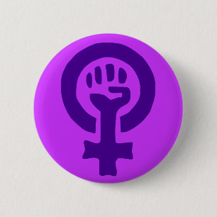 Macaron Rond 5 Cm Bouton de puissance de femme