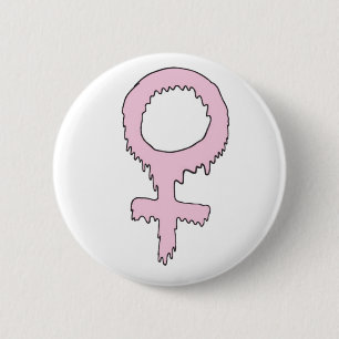 Macaron Rond 5 Cm Bouton de puissance de fille
