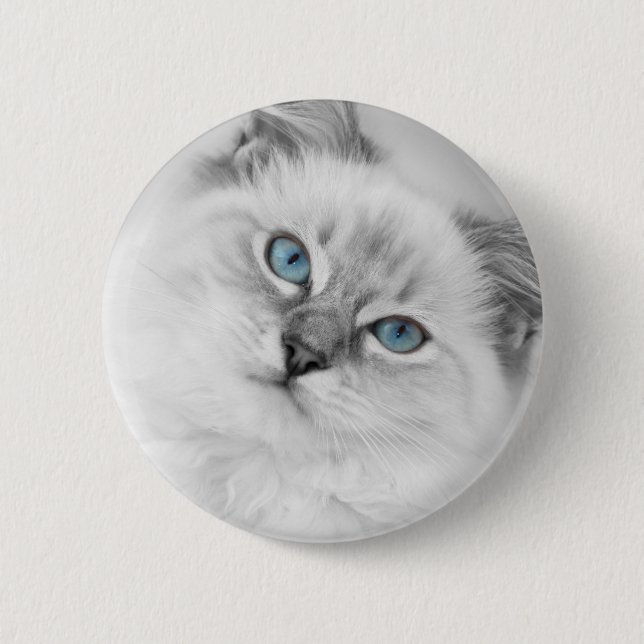 Macaron Rond 5 Cm bouton de ragdoll (Devant)