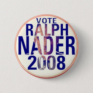 Macaron Rond 5 Cm Bouton de Ralph Nader 2008