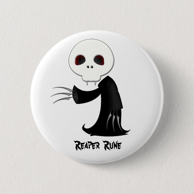 Macaron Rond 5 Cm Bouton de Reaper Rune (Devant)