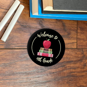 Macaron Rond 5 Cm Bouton de retour à l'école pour tableau de bord Ap