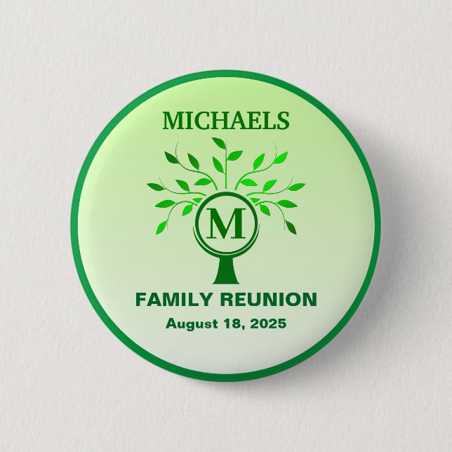 Macaron Rond 5 Cm Bouton de réunion de famille personnalisable (Devant)
